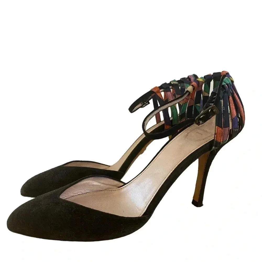 Emilio Pucci Vintage Womens Suede Stiletto Heels